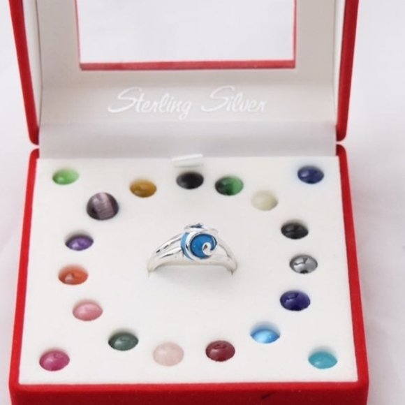 925 Sterling Silver Interchangeable Ring w/ Stones - Picture 1 of 12